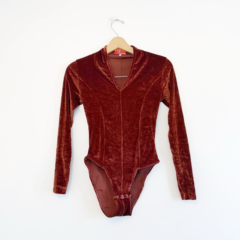KENZO jungle vintage velvet bodysuit